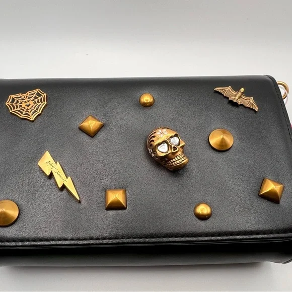 Betsy Johnson Black and Gold Embellished Women's Bag - Picture 5 of 8